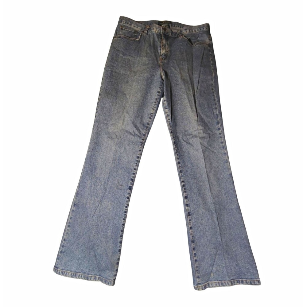 Lauren Jeans Co. Ralph Lauren Med Wash Blue Stretch Denim Size 12 Y2K 00090